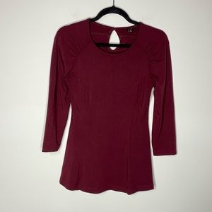 Betabrand Top dark red Small